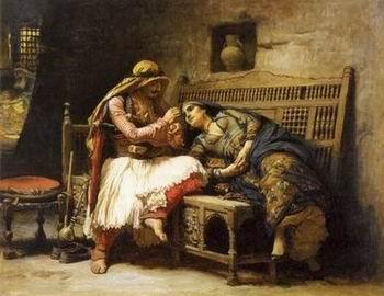 unknow artist Arab or Arabic people and life. Orientalism oil paintings  341